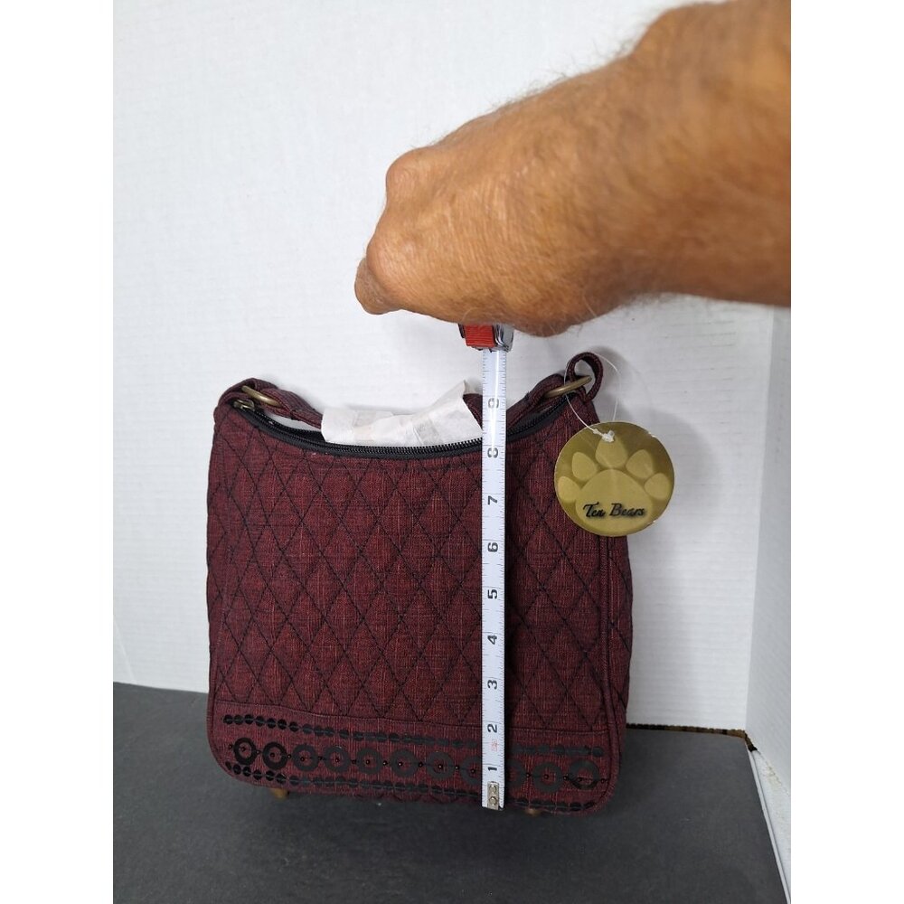 Vintage Ten Bears Red Denim Outer Pocket Sling Purse New Old Stock - Picture 8 of 8
